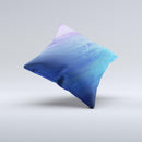Pastel Blue Surface Ink-Fuzed Decorative Throw Pillow