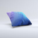 Pastel Blue Surface Ink-Fuzed Decorative Throw Pillow