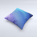 Pastel Blue Surface Ink-Fuzed Decorative Throw Pillow
