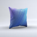 Pastel Blue Surface Ink-Fuzed Decorative Throw Pillow