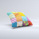 Patched Various Hot Patterns  Ink-Fuzed Decorative Throw Pillow