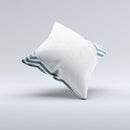 Peeled Vintage Blue & Gray Chevron Pattern  Ink-Fuzed Decorative Throw Pillow