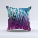 Pink & Blue Vector Swirly HD Strands  Ink-Fuzed Decorative Throw Pillow