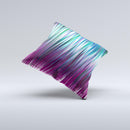 Pink & Blue Vector Swirly HD Strands  Ink-Fuzed Decorative Throw Pillow