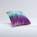 Pink & Blue Vector Swirly HD Strands  Ink-Fuzed Decorative Throw Pillow