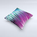 Pink & Blue Vector Swirly HD Strands  Ink-Fuzed Decorative Throw Pillow