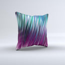 Pink & Blue Vector Swirly HD Strands  Ink-Fuzed Decorative Throw Pillow