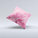 Pink Digital Camouflage  Ink-Fuzed Decorative Throw Pillow