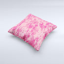 Pink Digital Camouflage  Ink-Fuzed Decorative Throw Pillow
