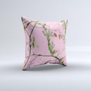 Pink Real Camouflage  Ink-Fuzed Decorative Throw Pillow
