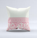 Pink & Tan Polka Dot Pattern V1 Ink-Fuzed Decorative Throw Pillow