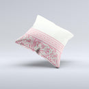 Pink & Tan Polka Dot Pattern V1 Ink-Fuzed Decorative Throw Pillow
