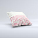 Pink & Tan Polka Dot Pattern V1 Ink-Fuzed Decorative Throw Pillow