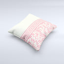 Pink & Tan Polka Dot Pattern V1 Ink-Fuzed Decorative Throw Pillow