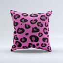 Pink Vector Cheetah Print  Ink-Fuzed Decorative Throw Pillow