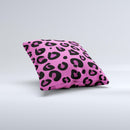 Pink Vector Cheetah Print  Ink-Fuzed Decorative Throw Pillow