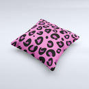 Pink Vector Cheetah Print  Ink-Fuzed Decorative Throw Pillow