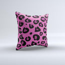 Pink Vector Cheetah Print  Ink-Fuzed Decorative Throw Pillow