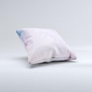 The Pink and Blue Grungy Abstract ink-Fuzed Decorative Throw Pillow