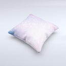 The Pink and Blue Grungy Abstract ink-Fuzed Decorative Throw Pillow
