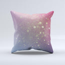 The Pink and Blue Shimmering Orbs of Light ink-Fuzed Decorative Throw Pillow