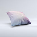 The Pink and Blue Shimmering Orbs of Light ink-Fuzed Decorative Throw Pillow