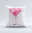 The Pretty in Pink Martini ink-Fuzed Decorative Throw Pillow