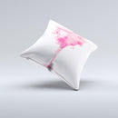 The Pretty in Pink Martini ink-Fuzed Decorative Throw Pillow