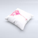 The Pretty in Pink Martini ink-Fuzed Decorative Throw Pillow
