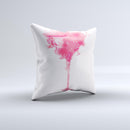 The Pretty in Pink Martini ink-Fuzed Decorative Throw Pillow