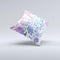 The Purple & Blue Flowered ink-Fuzed Decorative Throw Pillow