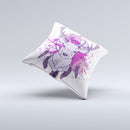 The Purple Deer Runner DreamCatcher ink-Fuzed Decorative Throw Pillow