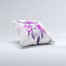 The Purple Deer Runner DreamCatcher ink-Fuzed Decorative Throw Pillow