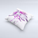 The Purple Deer Runner DreamCatcher ink-Fuzed Decorative Throw Pillow