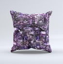Purple Mercury  Ink-Fuzed Decorative Throw Pillow
