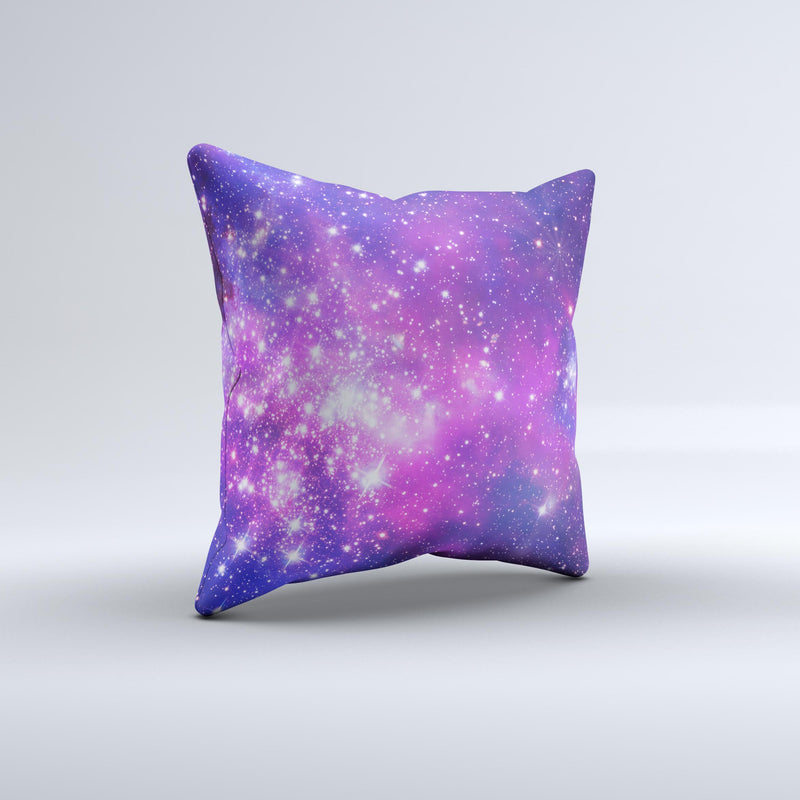The Purple & Pink Space ink-Fuzed Decorative Throw Pillow