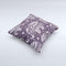 The Purple Sacred Elephant Pattern ink-Fuzed Decorative Throw Pillow