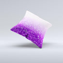 Purple & Silver Glimmer Fade  Ink-Fuzed Decorative Throw Pillow