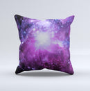 Purple Space Neon Explosion  Ink-Fuzed Decorative Throw Pillow