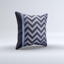 Purple Textured Chevron Pattern Ink-Fuzed Decorative Throw Pillow