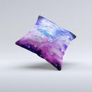 Purple and Blue Scattered Stars  Ink-Fuzed Decorative Throw Pillow