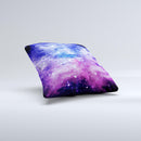 Purple and Blue Scattered Stars  Ink-Fuzed Decorative Throw Pillow