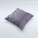 The Purple and Black Unfocused Orbs of Light ink-Fuzed Decorative Throw Pillow