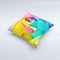 The Rainbow Dyed Rose V2 ink-Fuzed Decorative Throw Pillow
