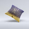 The Raining Gold and Purple Sparkle ink-Fuzed Decorative Throw Pillow