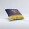 The Raining Gold and Purple Sparkle ink-Fuzed Decorative Throw Pillow