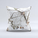 Real Winter Camouflage  Ink-Fuzed Decorative Throw Pillow
