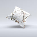 Real Winter Camouflage  Ink-Fuzed Decorative Throw Pillow