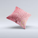 Red-Wood with Yellow Knot  Ink-Fuzed Decorative Throw Pillow
