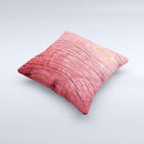Red-Wood with Yellow Knot  Ink-Fuzed Decorative Throw Pillow